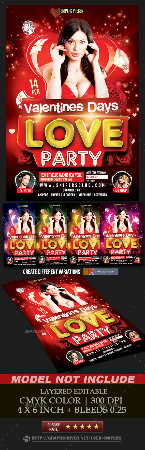 Valentines Days Party - Events Flyers