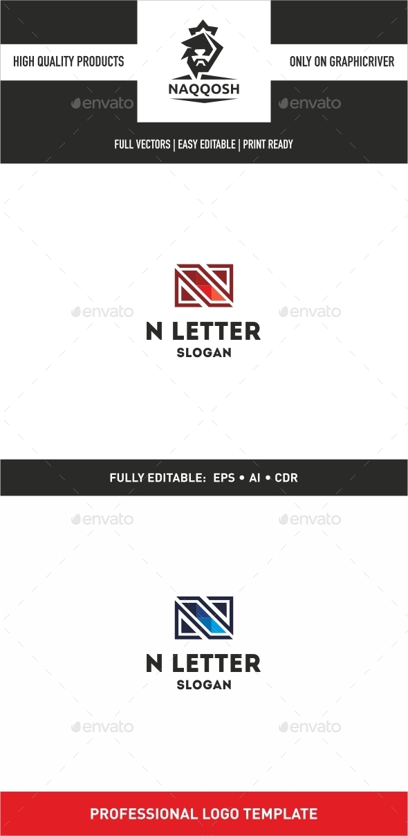 N Letter - Letters Logo Templates