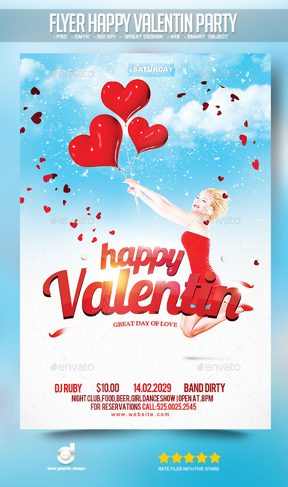 Flyer Happy Valentin Party - Clubs & Parties Events
