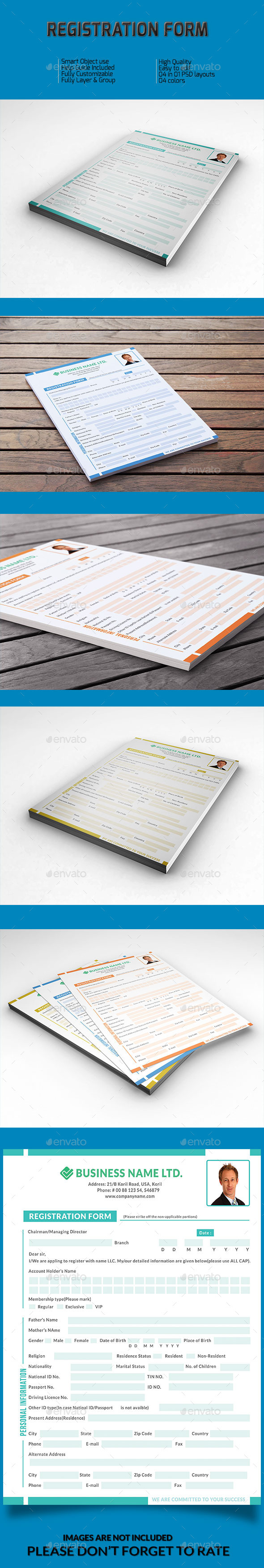Registration Form v-01 - Miscellaneous Print Templates