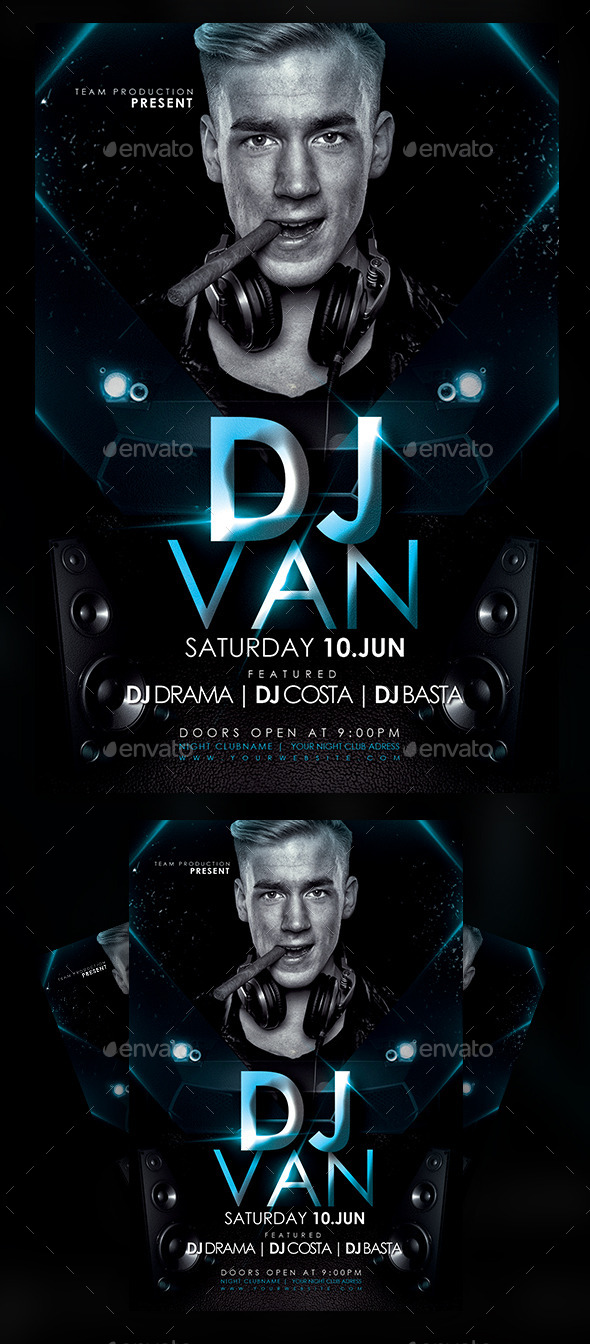 Guest Dj Flyer - Clubs & Parties Events