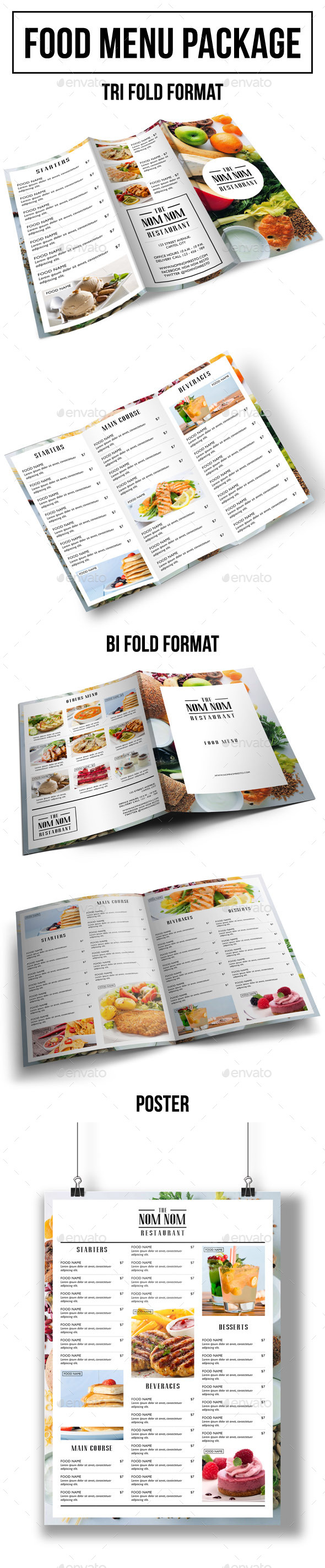 Food Menu Package - Food Menus Print Templates