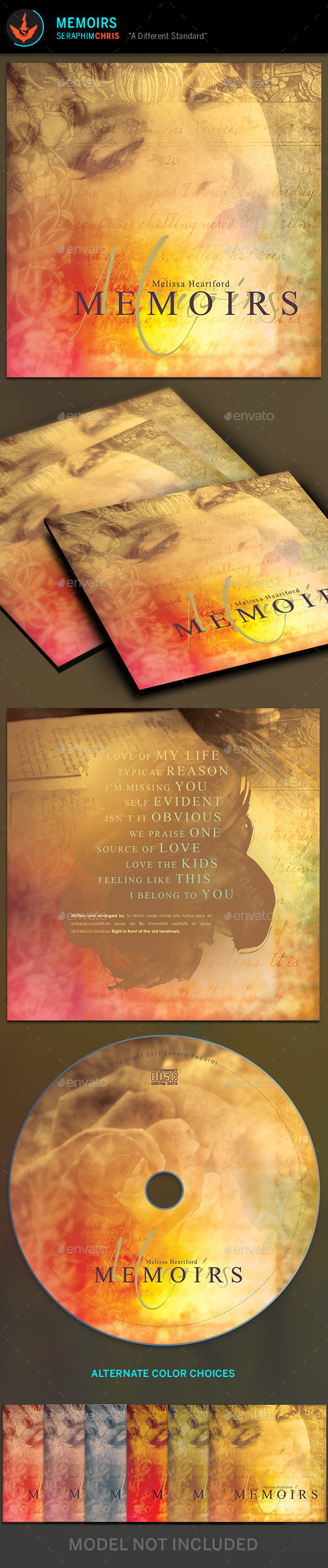 Memoirs CD Artwork Template - CD & DVD Artwork Print Templates