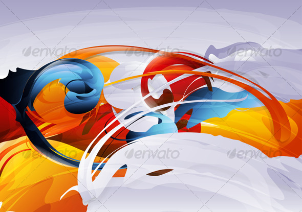 Abstract vector graphic, bright background - Abstract Conceptual