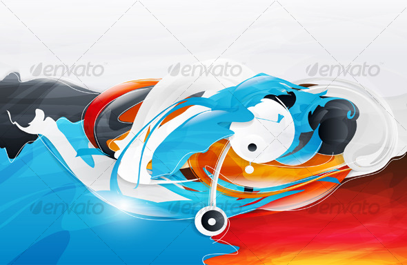 Abstract vector graphic, bright background - Abstract Conceptual