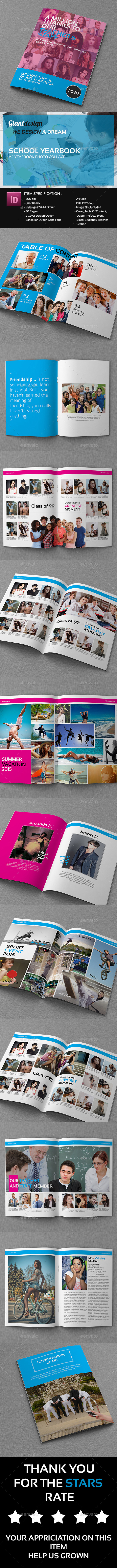School Yearbook - Photo Albums Print Templates