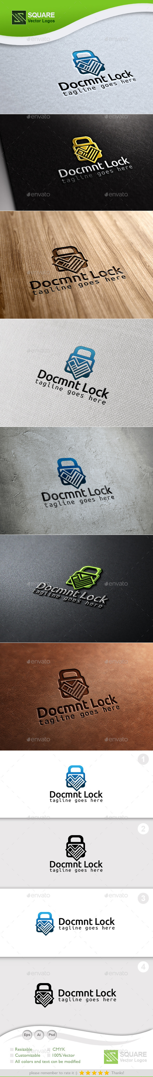 Document Locker Custom Logo Template - Symbols Logo Templates