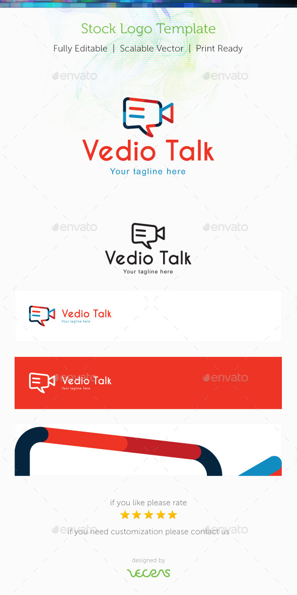 Video Talk Stock Logo Template - Symbols Logo Templates