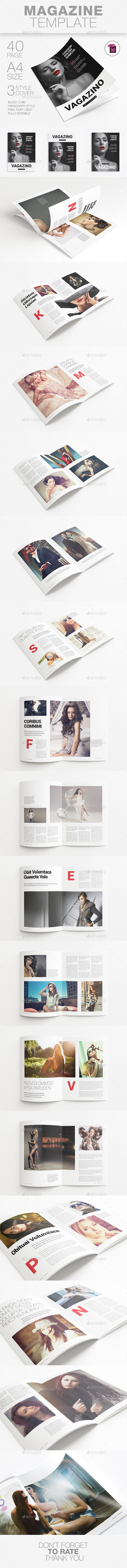 A4 Magazine Template - Magazines Print Templates