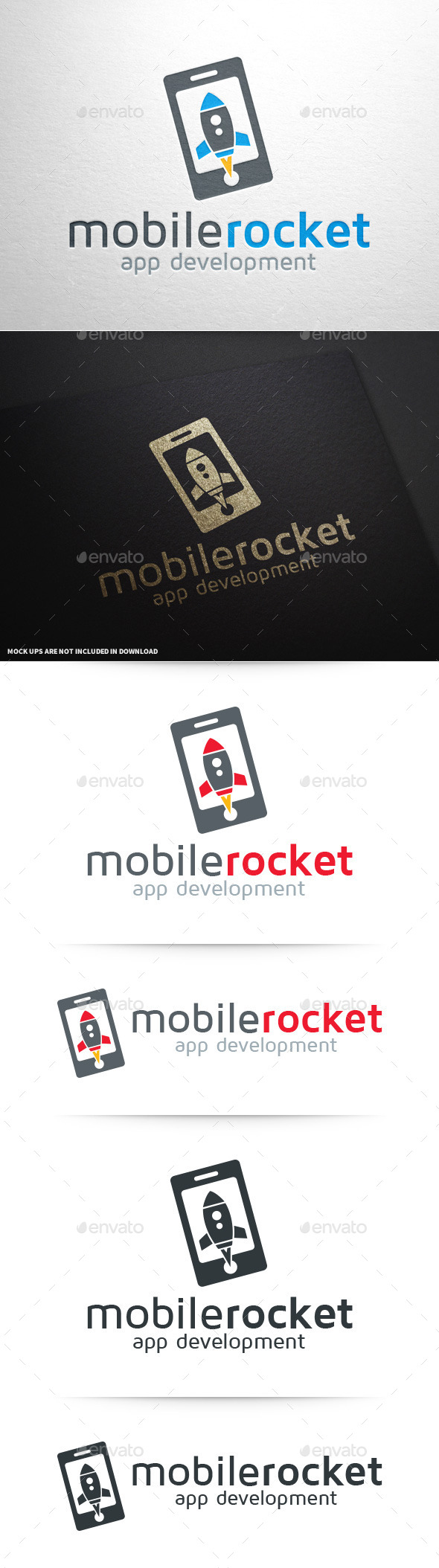Mobile Rocket Logo Template - Objects Logo Templates