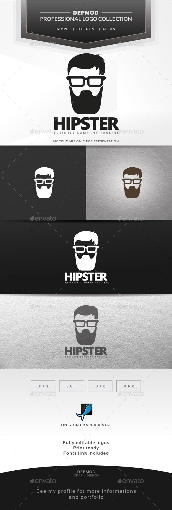 Hipster Logo - Humans Logo Templates