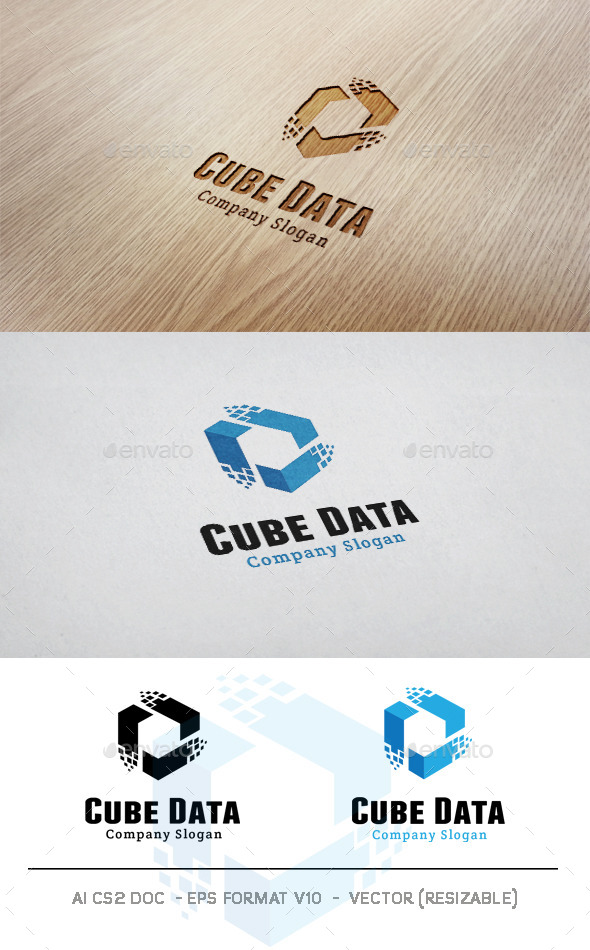 Cube Data Logo - Abstract Logo Templates