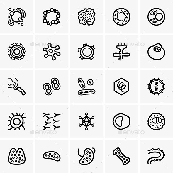 Human Immunity Icons - Health/Medicine Conceptual