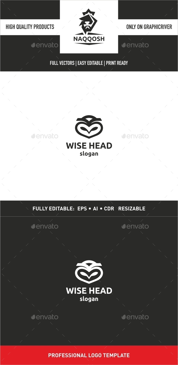 Wise Head - Animals Logo Templates