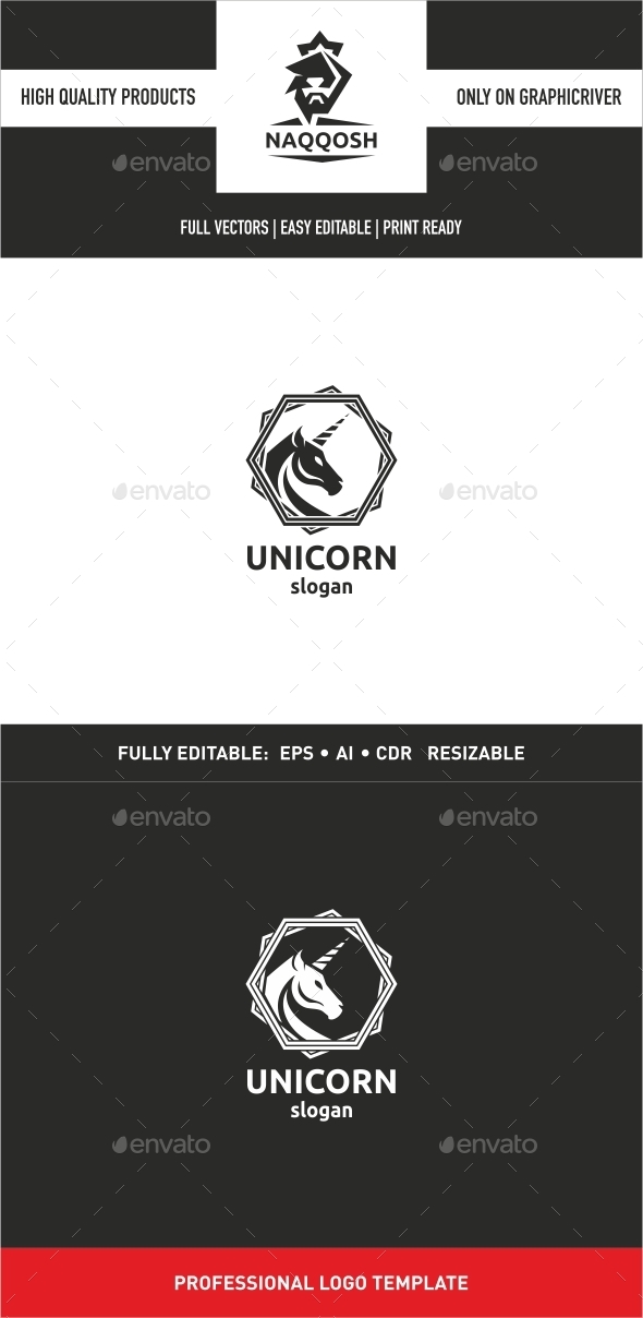 Unicorn - Animals Logo Templates