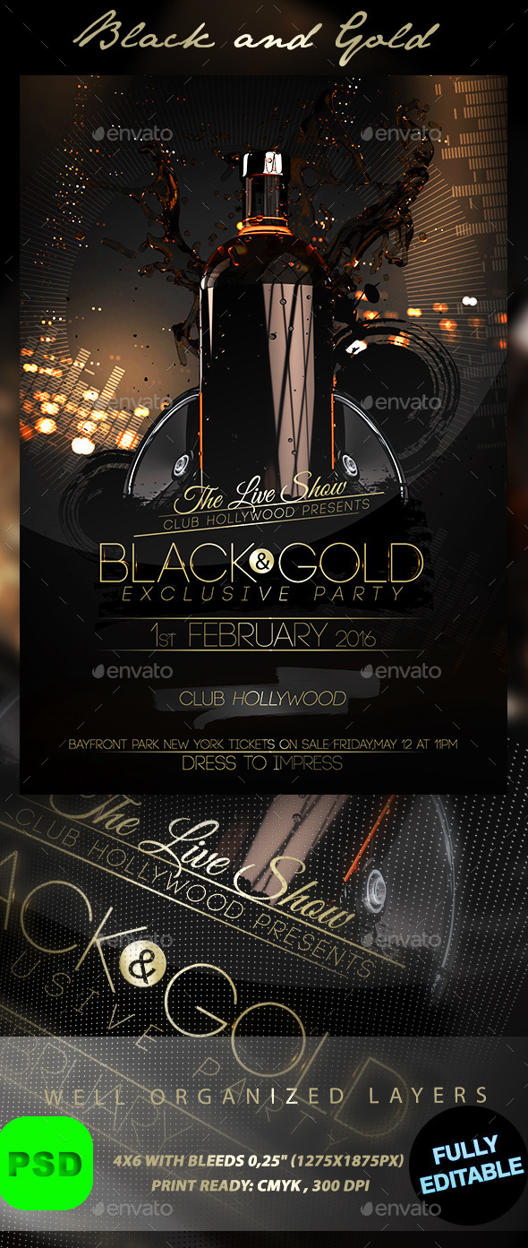 Black and Gold - Events Flyers
