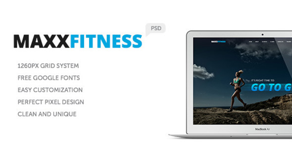 Maxx Fitness PSD - ThemeForest 9993046
