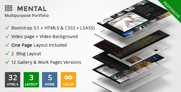 Mental — Photography HTML Template