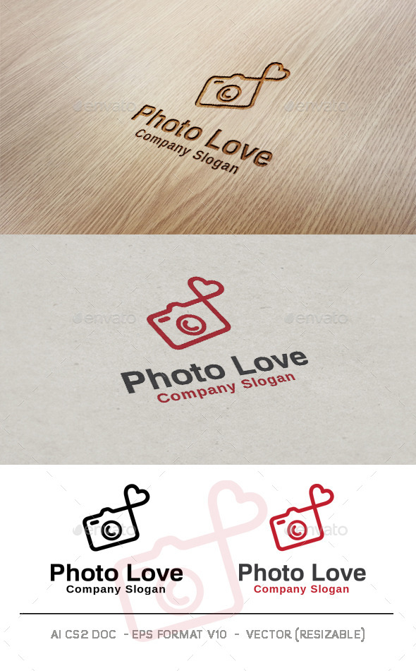 Photo Love Logo - Symbols Logo Templates