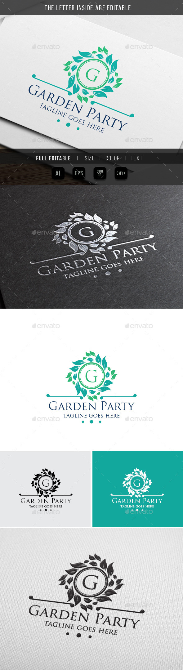 Luxury Garden - Classy Party - Crests Logo Templates