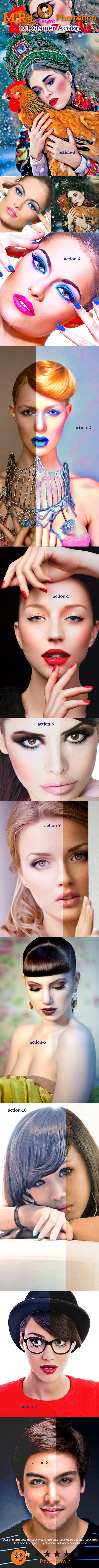 Oil Glamer Action - Photo Effects Actions