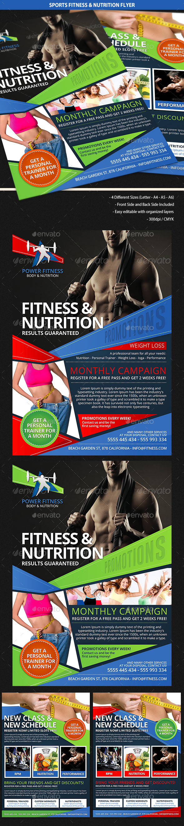 Sports Fitness & Nutrition Flyer - Sports Events