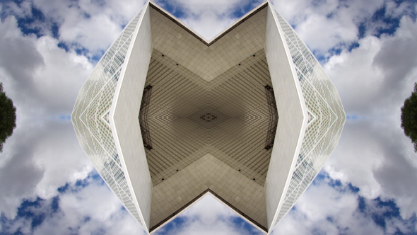 Kaleidoscope Pattern, Grande Arch In Paris France 2 alt