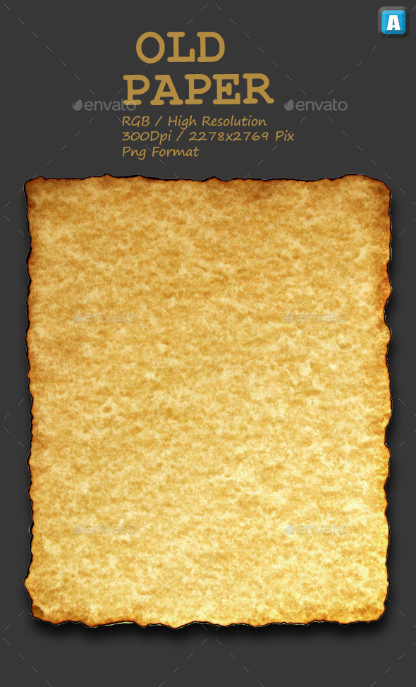 Old Paper Texture 0005 - Isolated Objects