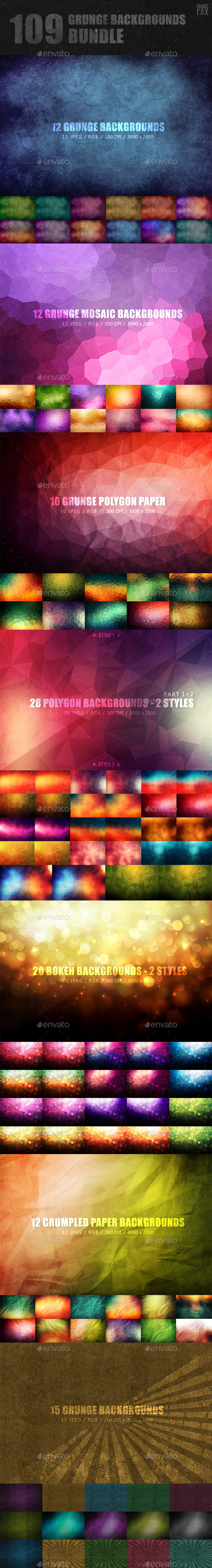 109 Grunge Backgrounds Bundle - Abstract Backgrounds