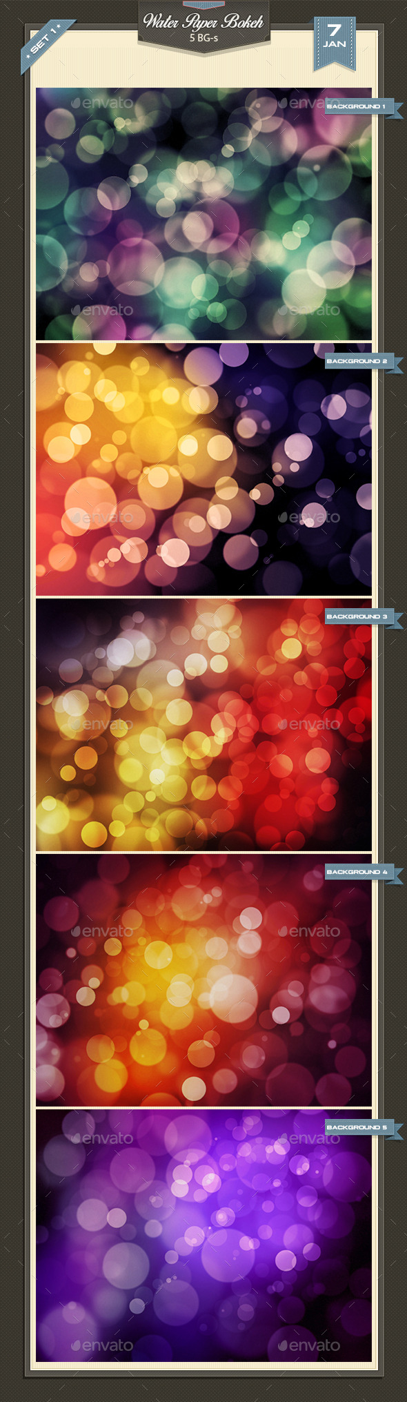 Water Paper Bokeh Backgrounds - Abstract Backgrounds