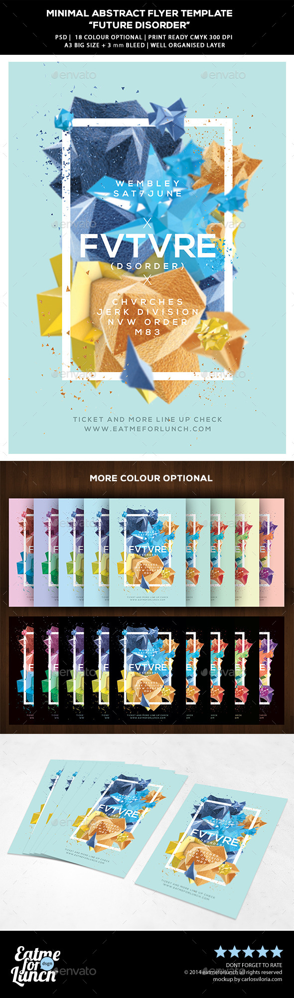 Minimal Abstract Flyer Template - Future Disorder - Concerts Events
