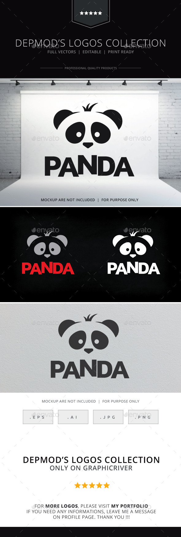 Panda Logo - Animals Logo Templates