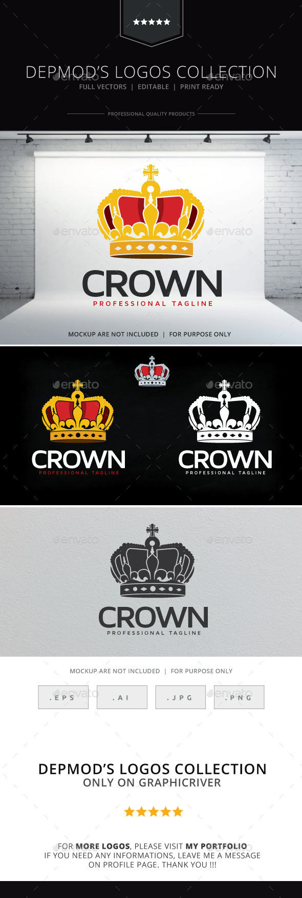 Crown Logo - Objects Logo Templates