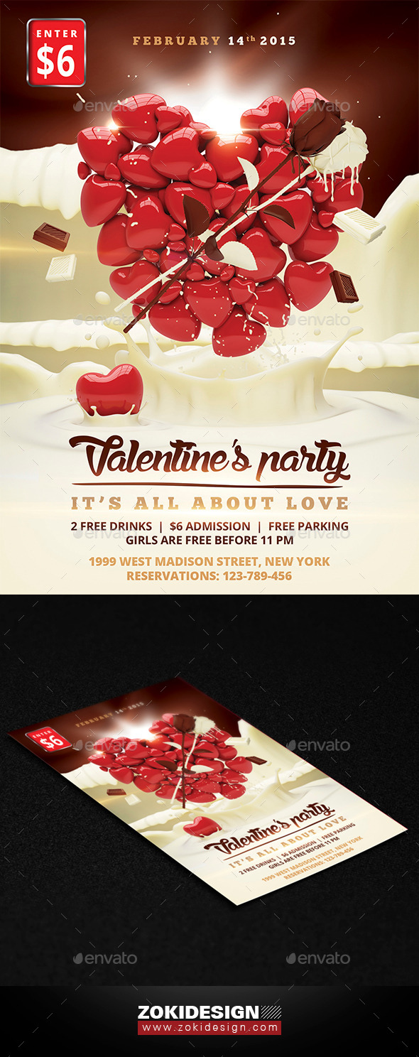 Valentine Party Flyer - Holidays Events