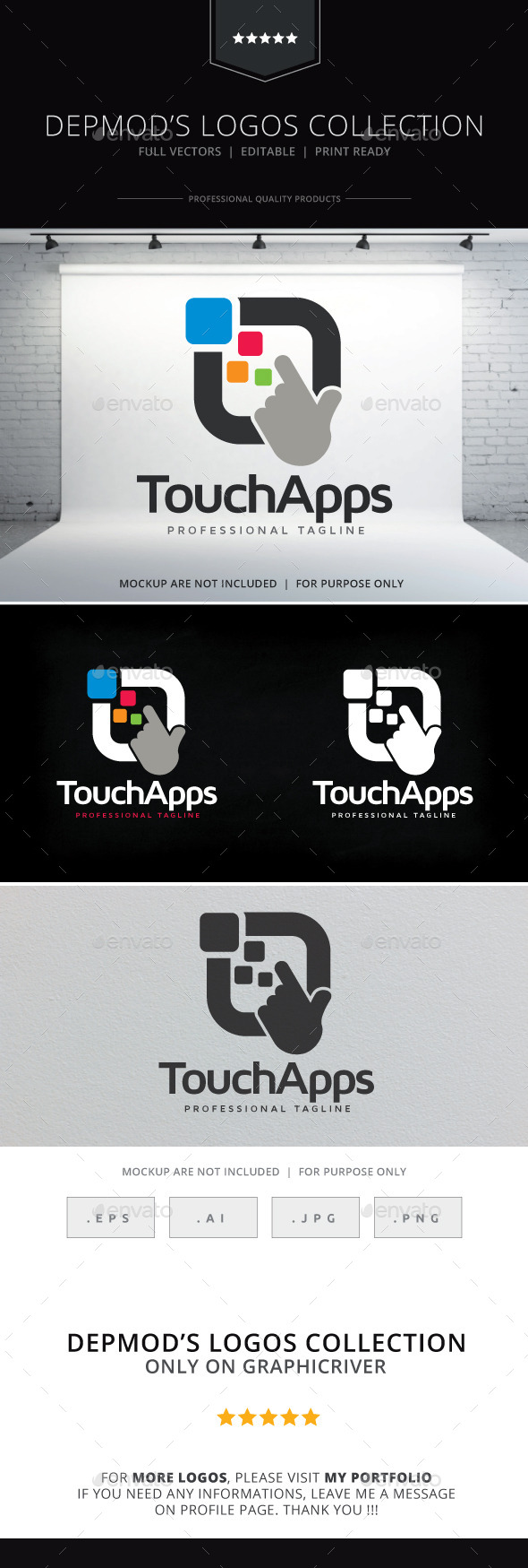 Touch Apps Logo - Objects Logo Templates