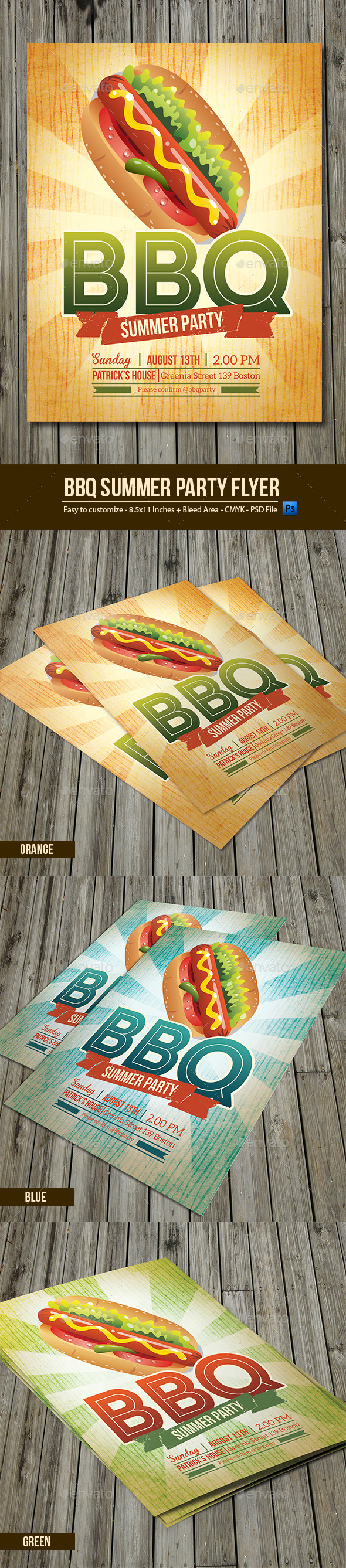 BBQ Summer Party Flyer - Events Flyers