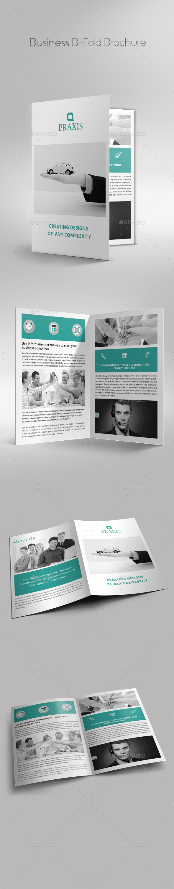 Business Bi-Fold Brochure - Brochures Print Templates