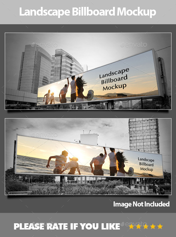 Landscape Billboard Mockup - Signage Print
