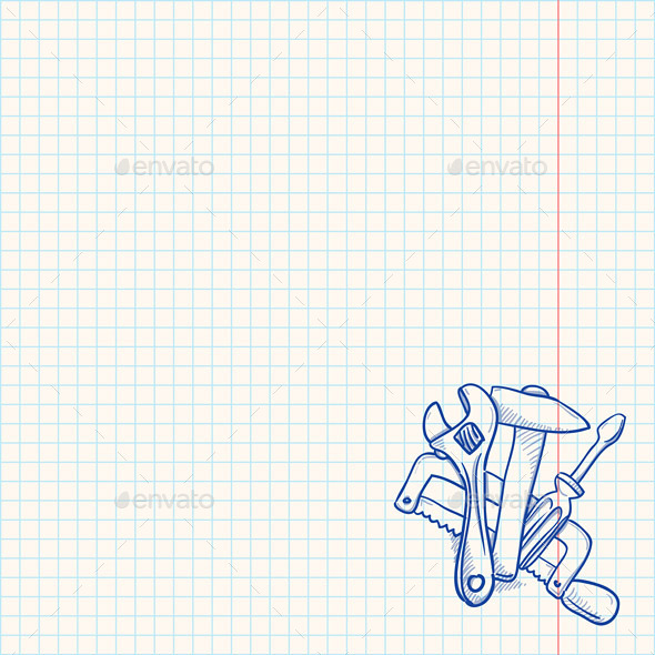 Maintenance Tools Drawing - Backgrounds Decorative