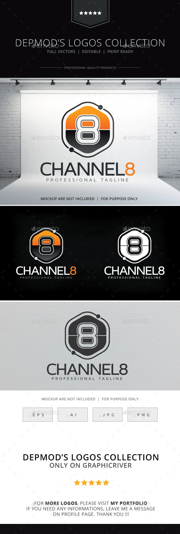 Channel 8 Logo - Numbers Logo Templates