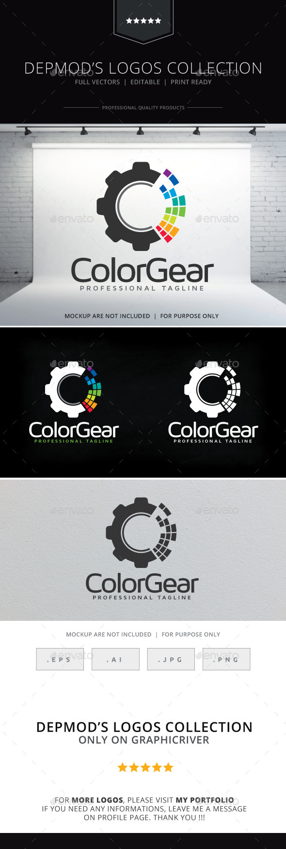 Color Gear Logo - Symbols Logo Templates