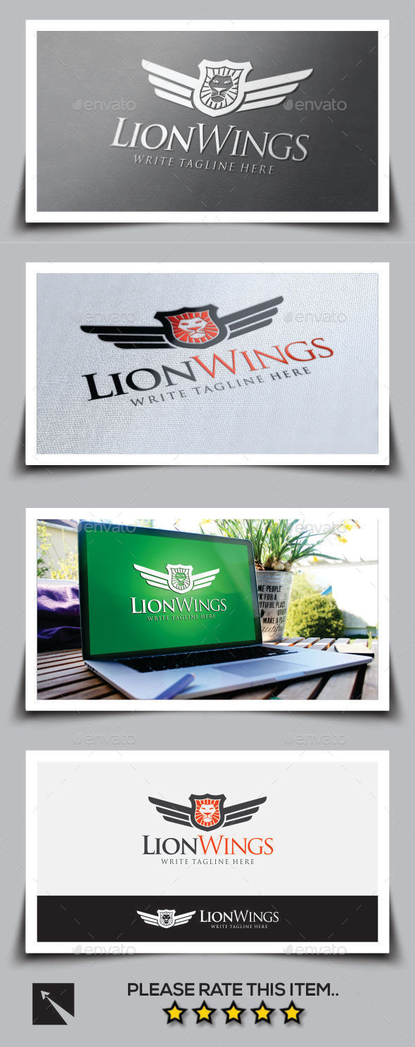 Lion Wings Logo Template - Animals Logo Templates
