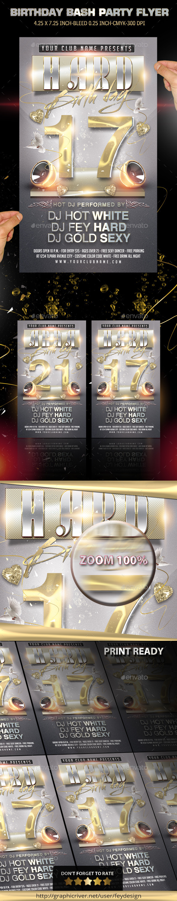 Birthday Bash Party Flyer - Clubs & Parties Events