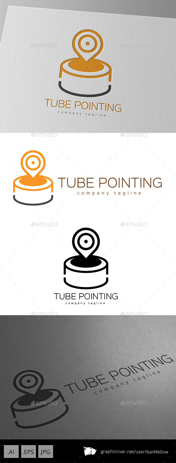 Tube Pointing Logo - Symbols Logo Templates