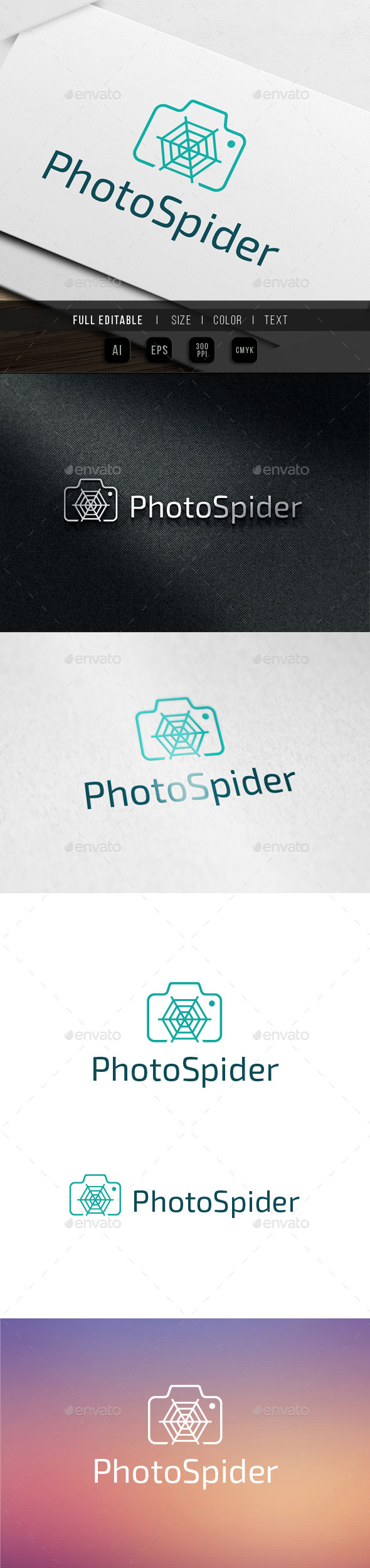 Photo Spider - Micro Shot Logo Template - Abstract Logo Templates