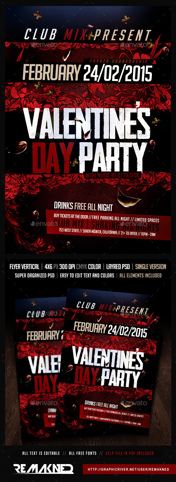 Valentines Day Party | Flyer Template PSD