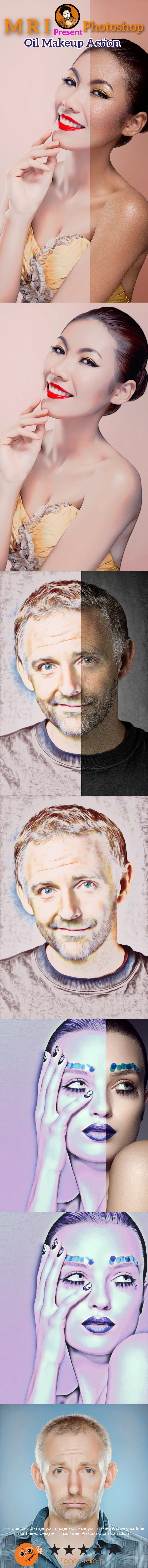 Oil Makeup Action - Actions Photoshop