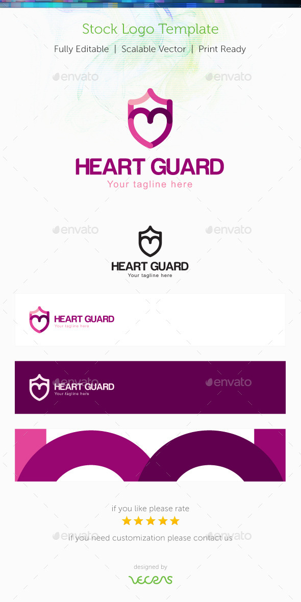 Heart Guard Stock Logo Template - Symbols Logo Templates