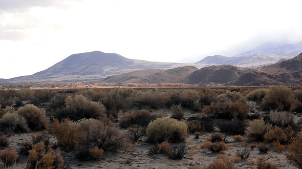 Sagebrush Owens Valley Clouds Sierra Nevada Range 