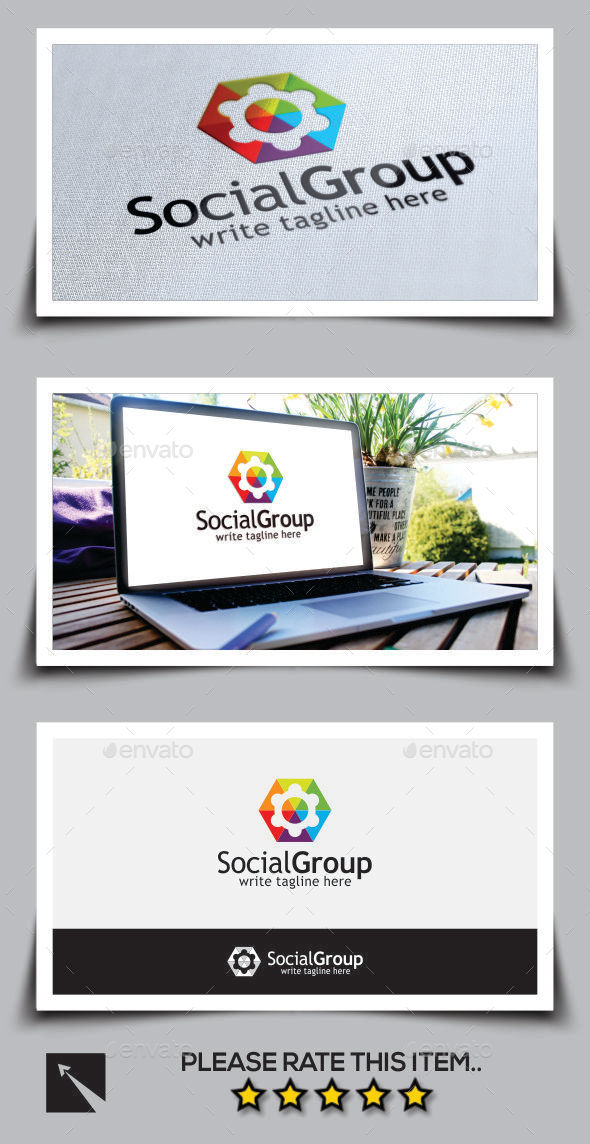 Social Group Logo Template - Abstract Logo Templates